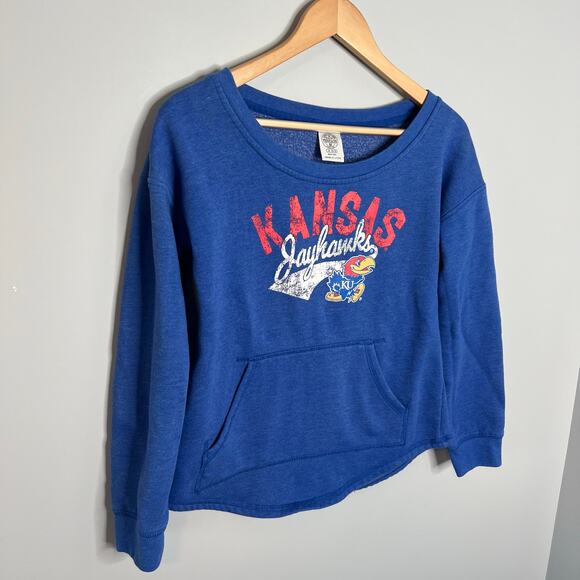 KU Jawhawks Sweatshirt Women's Size Medium 8/10 - Picture 6 of 12